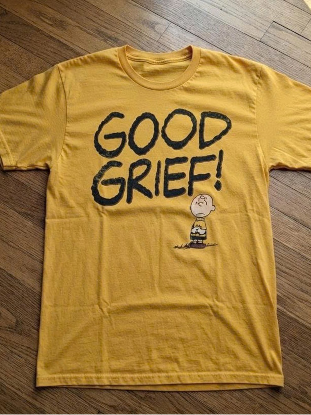 Yellow 'GOOD GRIEF!' Charlie Brown Graphic Tee